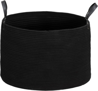 HOMCOM Wäschekorb 88L Klappbar Wäschesammler mit Griff, Wäschebox für Badezimmer, 56 x 56 x 35,5 cm, Schwarz