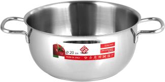 Home Kasserolle mit 2 Griffen, Edelstahl, 20 cm