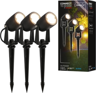 Briloner LED Wegeleuchte Iris Connect to Shine 3er Erweiterungsset 3x2W warmweiß