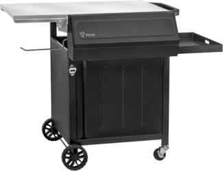 BBQ-Toro Servierwagen Grillwagen 100 x 73 x 91 cm, Schwarz, Grilltisch, Beistelltisch