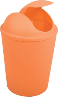 MSV Kosmetikeimer Abfalleimer Schwingdeckeleimer 5,5 Liter Kunststoff Orange