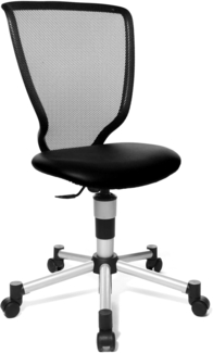 Topstar 71487S10 Titan Junior, Schreibtischstuhl, Kinderdrehstuhl, Jugenddrehstuhl, Netzrückenlehne und Bezugsstoff schwarz