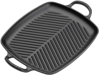 Le Creuset Grillplatte rechteckig Signature 30 cm Schwarz - 29 bis 32 cm - Schwarz