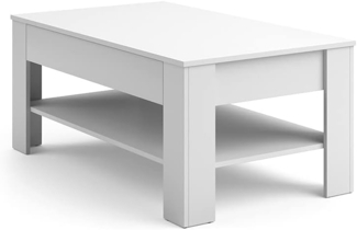 Vicco Couchtisch Weiß 92.2 x 65 cm, Milan