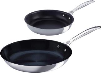 Le Creuset 3-ply plus Bratpfanne Sparset 2tlg. antihaft 20+26 cm - 25 bis 28 cm - 20 bis 24 cm