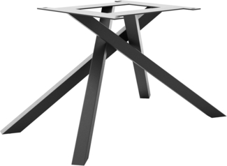 Kreuzgestell Rechteck Metall Schwarz für Ausziehtische von 180-300 cm