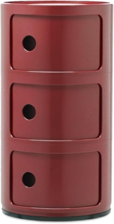 Kartell Container Componibili mit drei Fächern Bordeaux