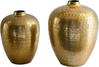 riess-ambiente Tischvase ORIENTAL 32cm gold (Set, 2 St), Wohnzimmer · Dekoration · Metall · Hammerschlag Design