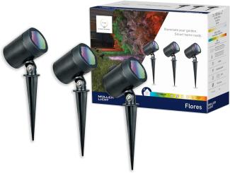 Müller Licht tint 3er Set LED Gartenspot Flores Gen2 19,5 x 6,5 cm RGBW