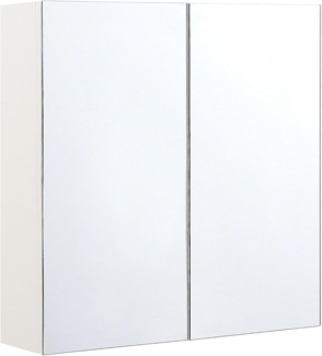 Bad Spiegelschrank weiß / silber 60x60 cm NAVARRA
