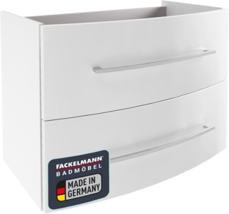 Fackelmann VERONA Waschbeckenunterschrank 79,4 cm breit, Weiß Hochglanz