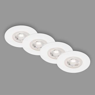 Briloner LED-Einbauleuchten Kulana 4er Set Mini 4,9W, 480lm weiß