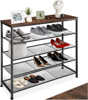 Schuhregal Sheffield - Industrial dunkelbraun
