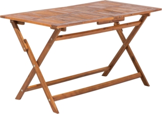 Gartentisch Holz Dunkler Holzfarbton CENTO