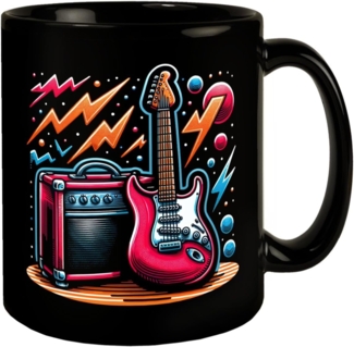 speecheese Tasse E-Gitarre Tasse in Schwarz