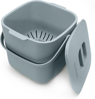 YourCasa Biomülleimer Küche 4L Komposteimer für alltäglichen Biomüll Behälter - Spülmaschinenfest - Geruchsdicht - Sieb - Bio Mülleimer klein mit Deckel Eimer Bioabfallbehälter Biotonne (4L Mint)