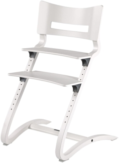 Leander Hochstuhl, weiß, höhenverstellbar, Buche massiv, bis 125 kg