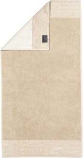 Cawö Handtücher Cawö Gästetuch Luxury Home Two-Tone 590, 33 Sand, Baumwolle (1-St)