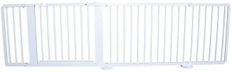 Absperrgitter Türschutzgitter Treppenschutzgitter 119 bis 368 cm massiv weiss (255cm)