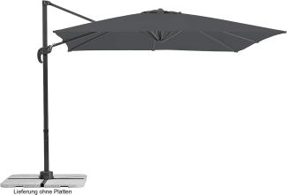 Schneider SET Ampelschirm Rhodos Junior 270x270 cm + Ständer + Hülle, anthrazit