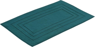 Vossen Badematte Feeling, Höhe 10 mm, beidseitig nutzbar, fußbodenheizungsgeeignet, Baumwolle, rechteckig, Badteppich, Uni-Farben, mit Bordüre, Hoch-Tief Effekt, reine Baumwolle