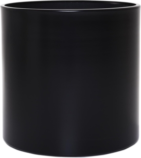VIVANNO Blumentopf Aluminium NEW RONDO Rund - Schwarz Matt (1 St), 25x25 cm