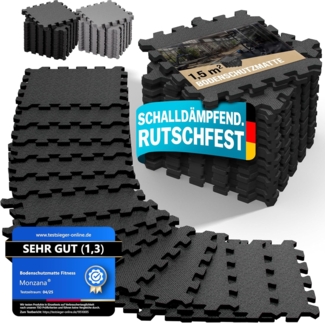 monzana Bodenmatte (18-St), Rutschfest, EVA-Schaumstoff, Bodenschutz, 30x30 cm, Fitnessmatte, Pool