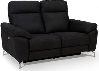 2-Sitzer Elektrisch Relaxsofa Selesta - Schwarz Stoff