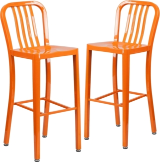 Flash Furniture Barhocker, Metall, Orange, 50. 8x39. 37x109. 22 cm