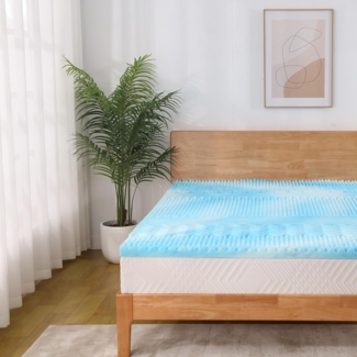 EGO HOME Matratzen Topper 180x200, 7 Zonen Matratzentopper aus Gel-Schaum, CertiPUR EU Zertifiziert, 180x200 cm Matratzenauflage Ohne Bezug für Boxspringbett Matratzen Schlafsofa