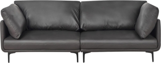 3-Sitzer Sofa aus veganem Leder Schwarz REVSNES