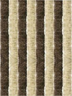 Flauschvorhang 80x200 cm in Unistreifen beige - braun, perfekter Insekten- und Sichtschutz für Ihre Balkon- und Terrassentür, viele Farben