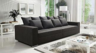 Modernes Big Sofa Wohnlandschaft Sofa Couch Jumbo 4 - Grau Leder Imitation