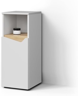 Livinity® Midischrank Timavo, Weiß/Artisan-Eiche, 30x74.5 cm mit Tür und offenem Fach