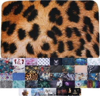 Sanilo Badematte Leopardenfell, rutschhemmend, waschbar, schnelltrocknend, Polyester, rechteckig, sehr weich, hochwertig & modern, 50 x 80 cm oder 70 x 110 cm