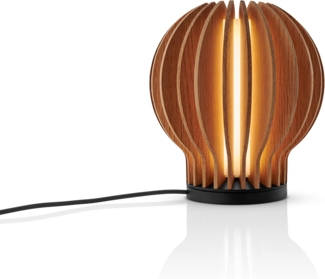 Eva Solo Radiant Rund LED-Leuchte Oak, Kabellos, Tischleuchte, LED-Lampe, Tischlampe, Eichenholz / Kunststoff, H 15 cm, 571383