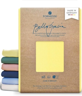 Formesse Jersey Spannbetttuch Bella Gracia|90x190 - 100x220 cm| hellgelb
