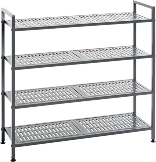 HAKU Möbel Schuhregal, anthrazit, Metall - Maße: B 73 x H 72 x T 25 cm, Style: Modern