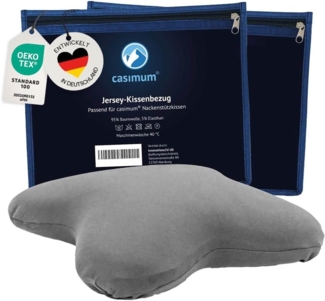 casimum Kissenbezug Schmetterling GRAU, Passend für Seitenschläferkissen 56x48 cm, Doppelpack (2 Stk)