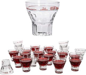 24er-Set Mannheim Stamper Shotglas 2cl Schnapsglas Rotring Mini Party Shots Spirituosen Gastro