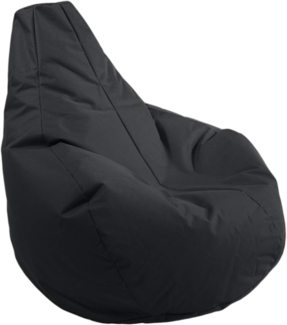 AD. CON Outdoor Gamer Sitzsack mit ECO Füllung Puff Relax-Sessel Sitzkissen Bodenkissen Bean Bag 100x90x95cm 225L Schwarz
