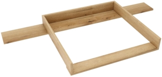 regalik Wickelaufsatz für Hemnes Kommode mit 8 Schubladen IKEA 78x80 cm - Abnehmbar Wickeltischaufsatz für Kommode in Oak - Abgeschlossen mit ABS Material 1mm