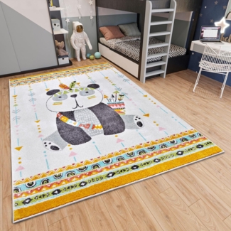 HANSE Home Kinderteppich Adventures Panda, rechteckig, Höhe: 7 mm, Spielteppich, fest, Kinderzimmer, Kurzflor, Spielunterlage