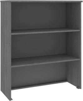 Aufsatz für Highboard Dunkelgrau 85x35x100 cm Massivholz Kiefer [340510]