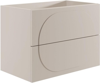 Vente-unique - Waschtischunterschrank hängend - Beige - 80 cm - VUTOMA