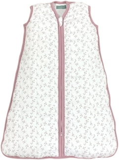 molis&co. Baby-schlafsack. 0.5 TOG. Größe 95 cm (18-36 Monate). Ideal für den Sommer. Superweich und leicht. Floral Pink. Premium-Musselin.