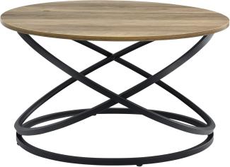 Couchtisch Dunedin Ø 79 cm Holzfarben/Schwarz en. casa