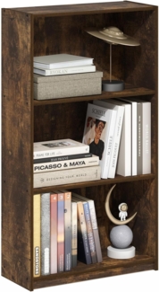 Furinno Basic 3-stufiges Bücherregal mit Aufbewahrungsregalen, Bernsteinkiefer