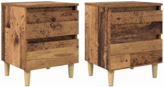 vidaXL Bettschränke 2 pcs Altholz 40 x 35 x 50 cm Holzwerkstoff 885669