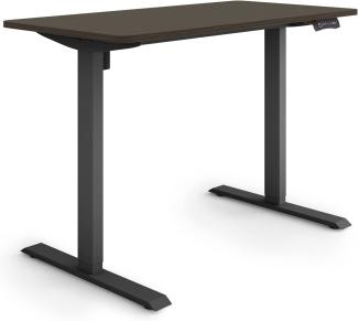 ESMART Germany ETX-121BE 120x60cm Ebenholz Dekor Ergonomischer Steh-Sitz-Schreibtisch Stufenlos elektrisch höhenverstellbar 73,5-123,5cm 3xMemory Aktivitätserinnerung Soft-Start/Stopp Schnelle Montage